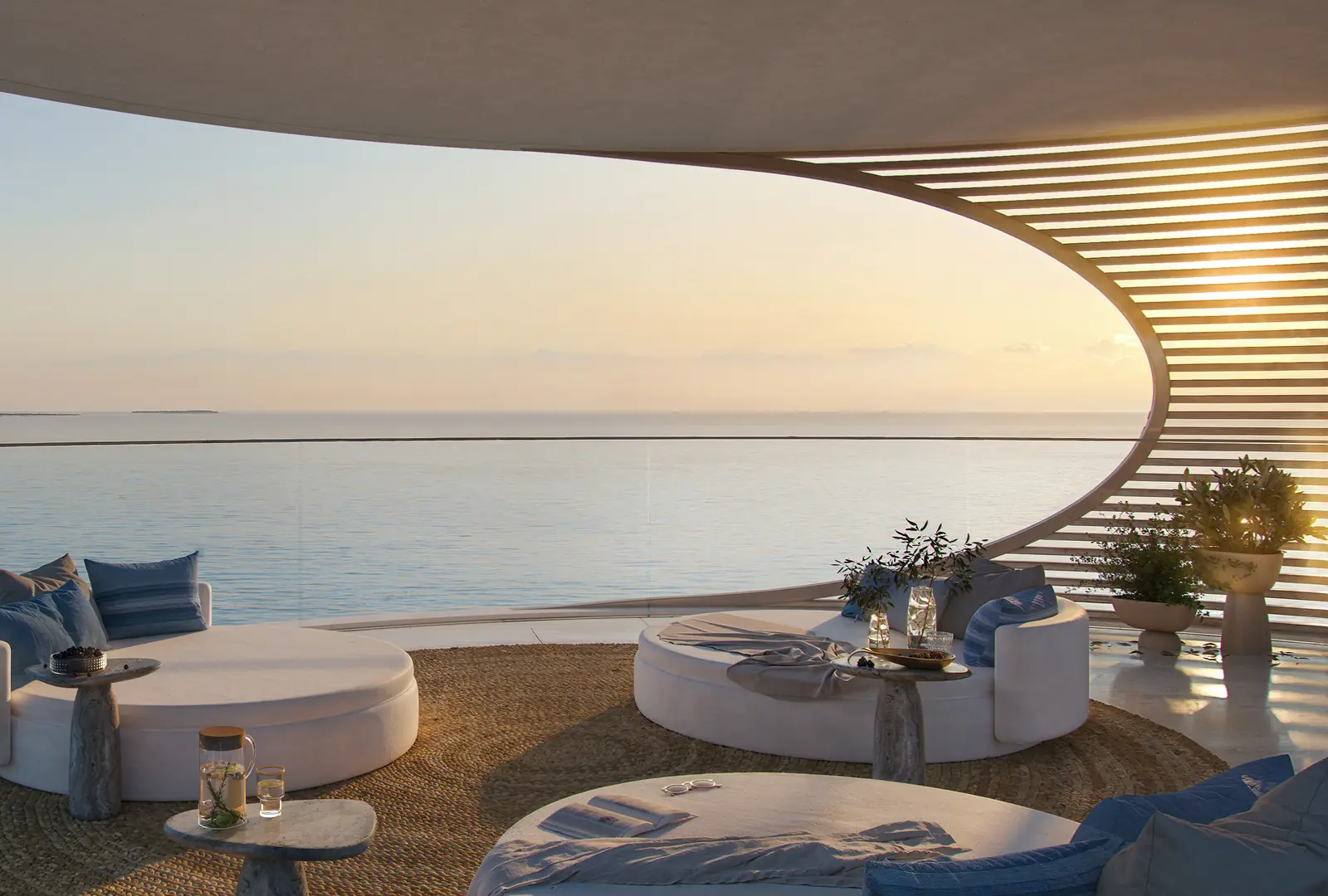 Fahid Beach Terraces: Loggia mit Sitzbereich über dem Meer