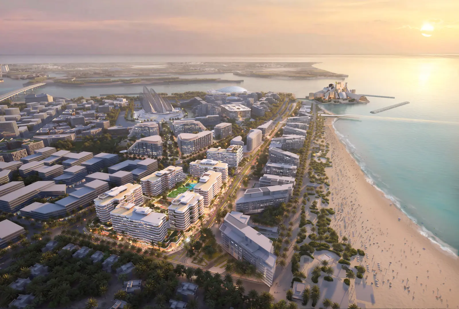 Mamsha Gardens Residences: Luftbild des Quartiers am Strand