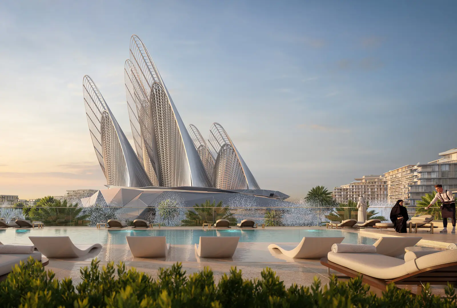 Mandarin Oriental The Residences: Pool mit Blick auf den Museumsbau