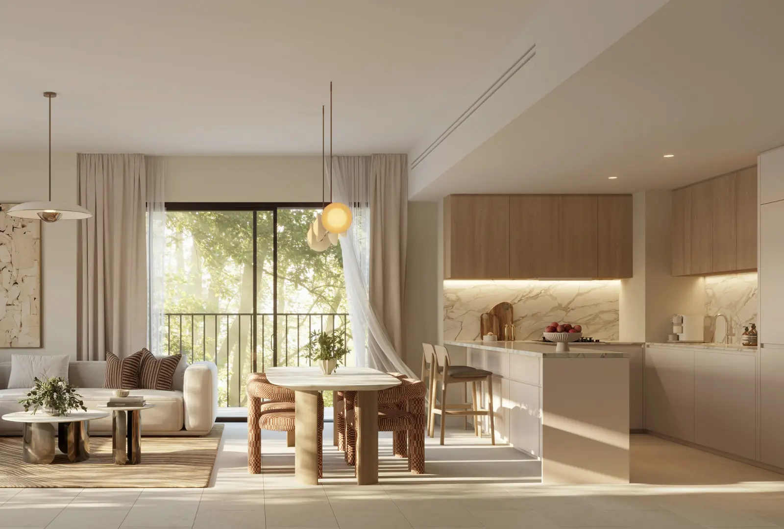 Yas Park Place: Wohn- und Essbereich