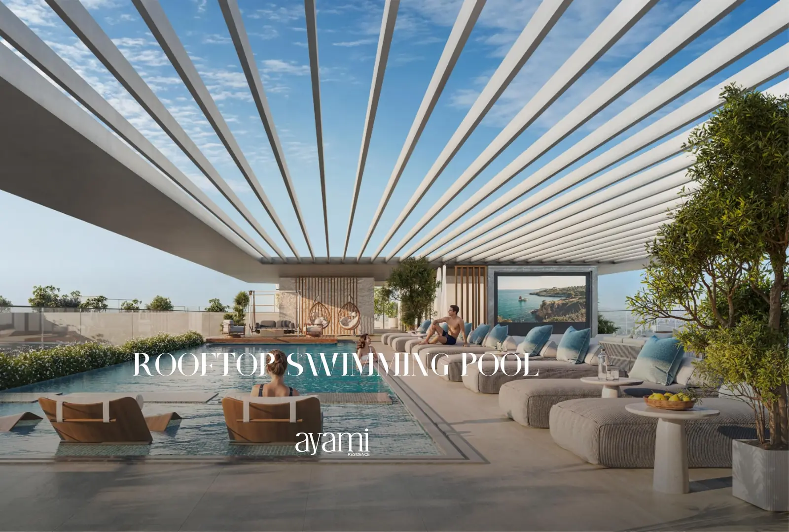 Ayami Residence: Dachpool unter Lamellendach