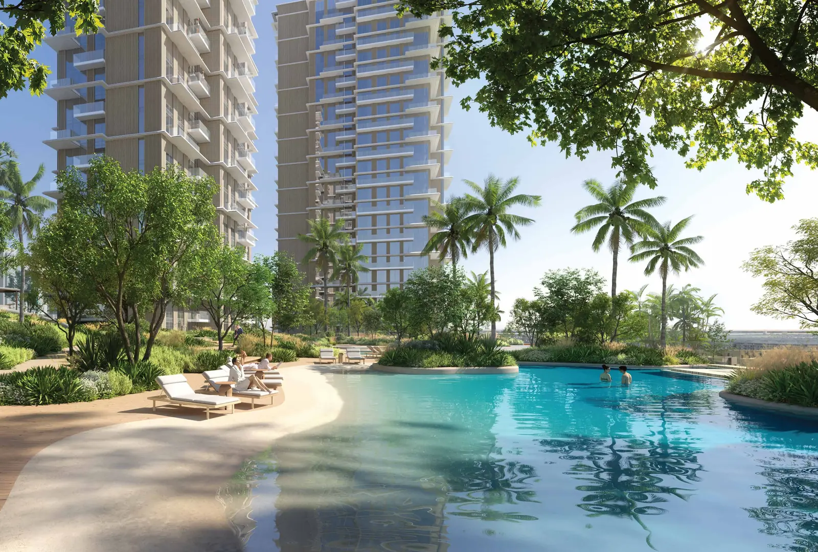 Serenia District: Pool zwischen den Türmen